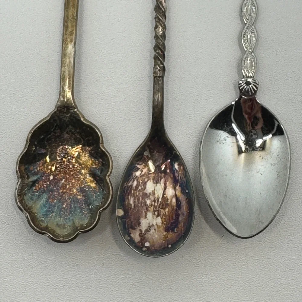 Vtg NZ Souvenir Spoon Lot‎ 3 Cameo Perfection Gilchrist Silverplate Collectible